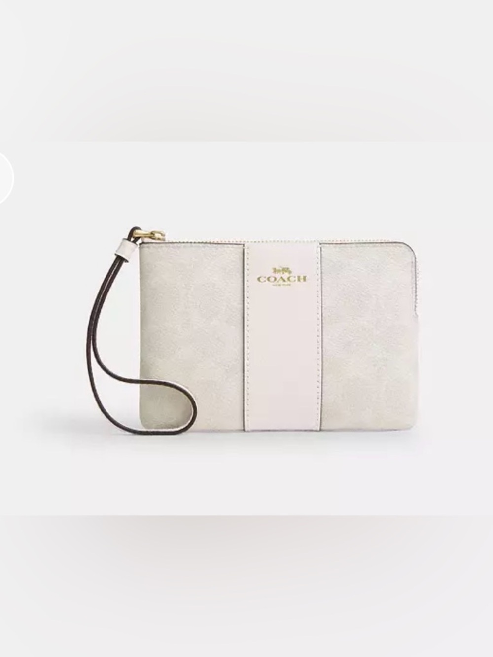 COACH Corner Zip Wristlet
In Signature Canvas With Stripe
